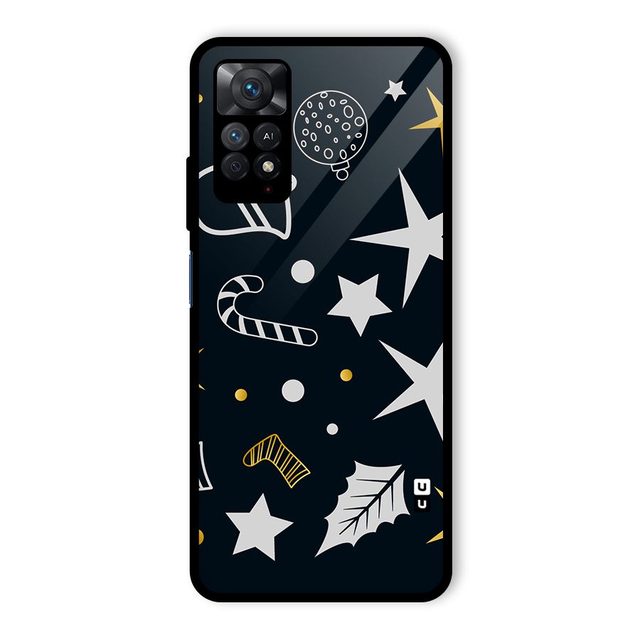 Christmas Special Pattern Glass Back Case for Redmi Note 11 Pro