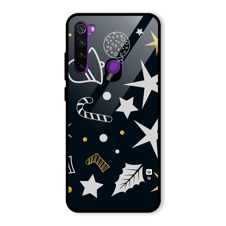 Christmas Special Pattern Glass Back Case for Redmi Note 8