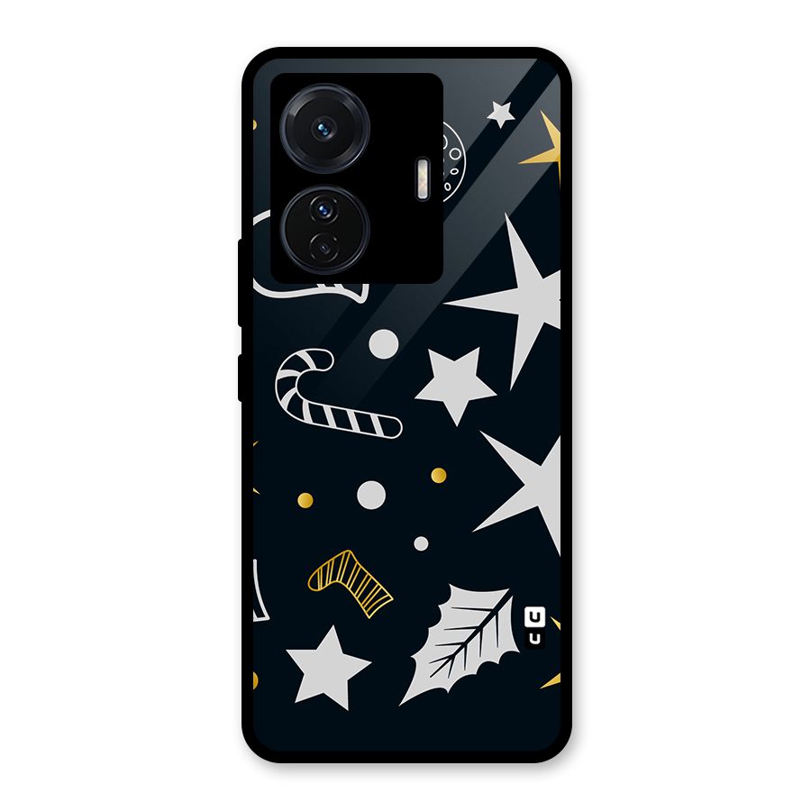 Christmas Special Pattern Glass Back Case for Vivo T1 Pro
