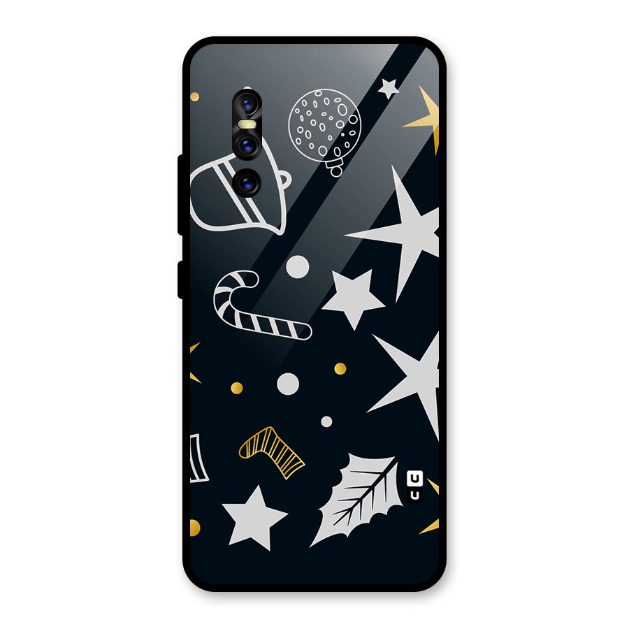 Christmas Special Pattern Glass Back Case for Vivo V15 Pro