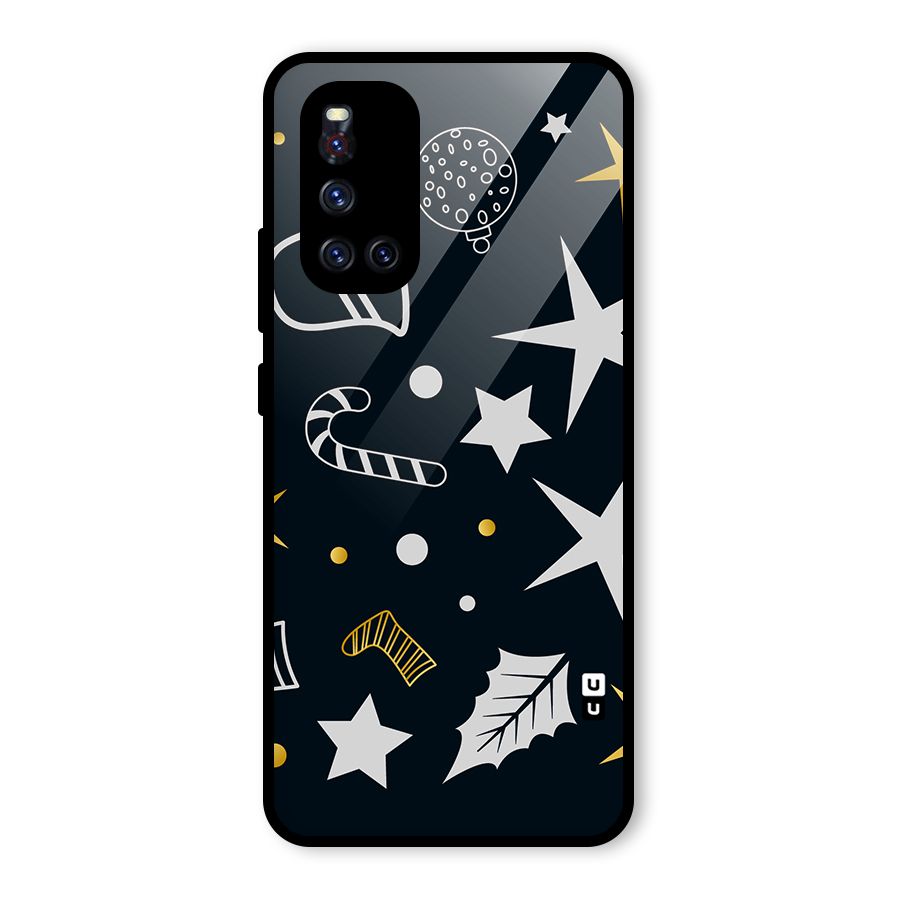 Christmas Special Pattern Glass Back Case for Vivo V19