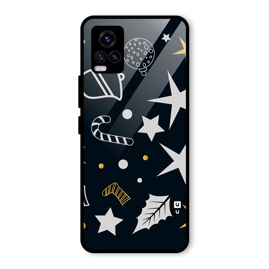 Christmas Special Pattern Glass Back Case for Vivo V20