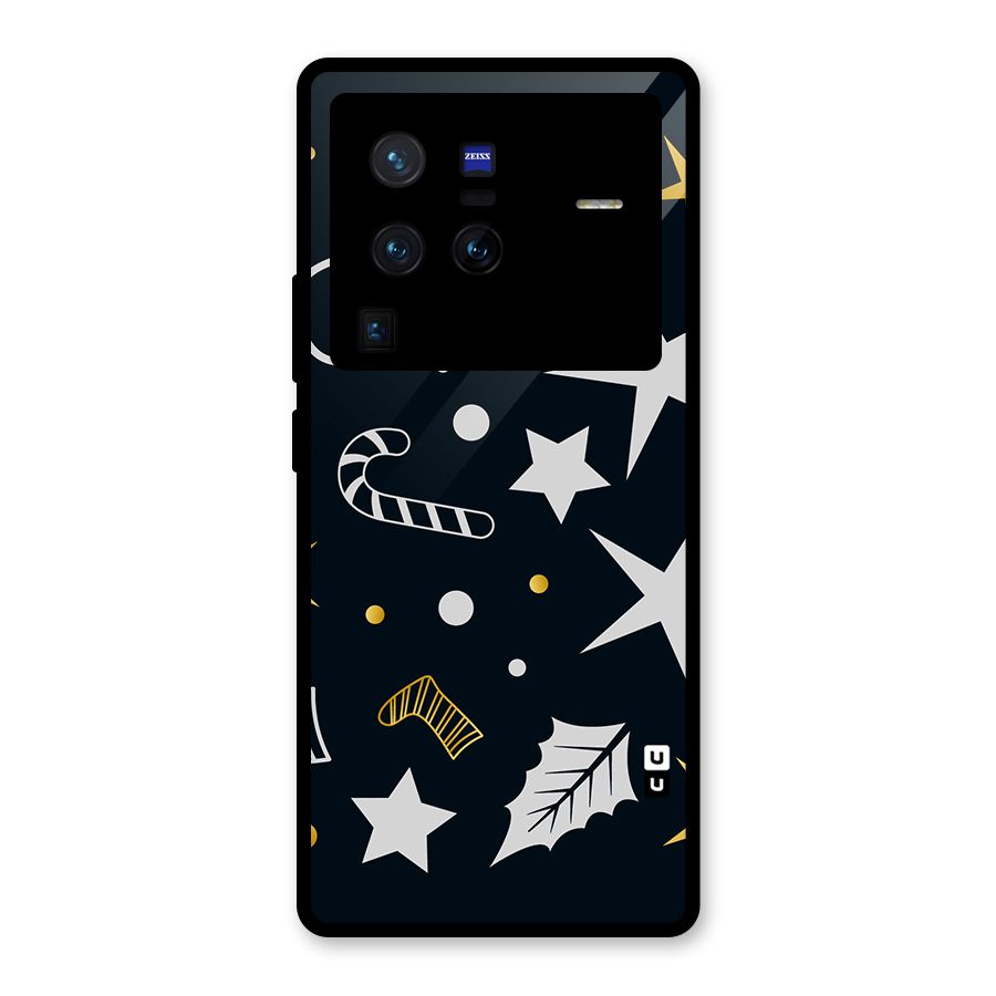 Christmas Special Pattern Glass Back Case for Vivo X80 Pro
