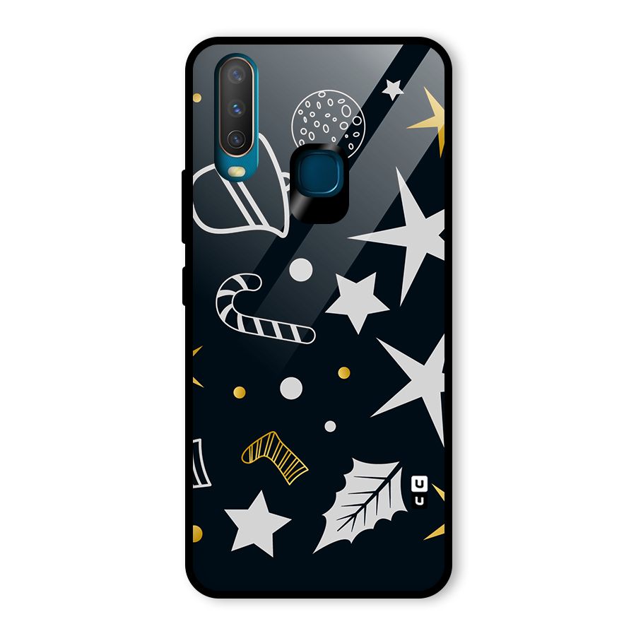 Christmas Special Pattern Glass Back Case for Vivo Y12