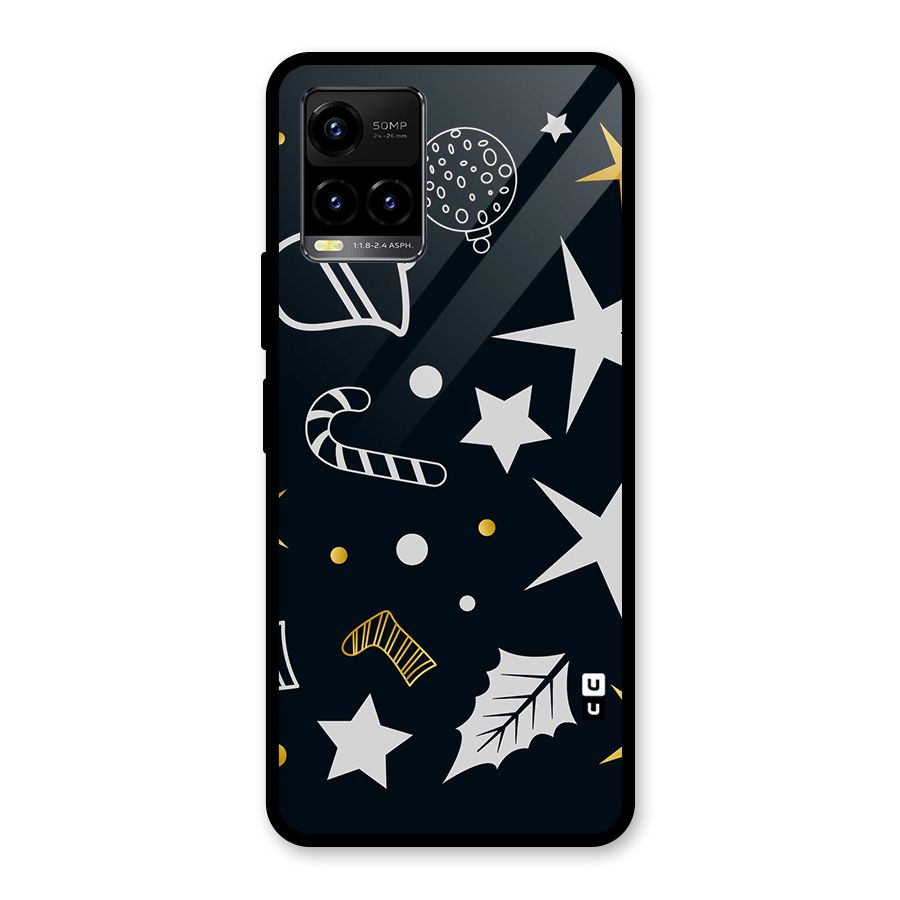 Christmas Special Pattern Glass Back Case for Vivo Y21T