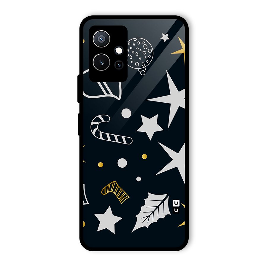Christmas Special Pattern Glass Back Case for Vivo Y75 5G