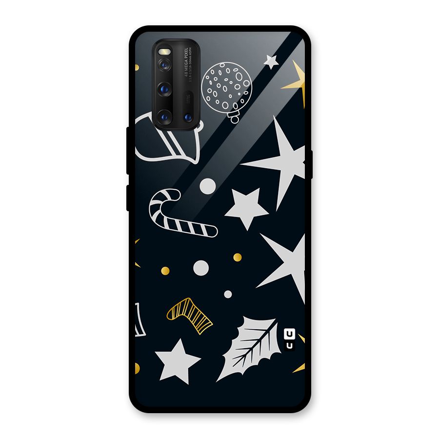 Christmas Special Pattern Glass Back Case for Vivo iQOO 3