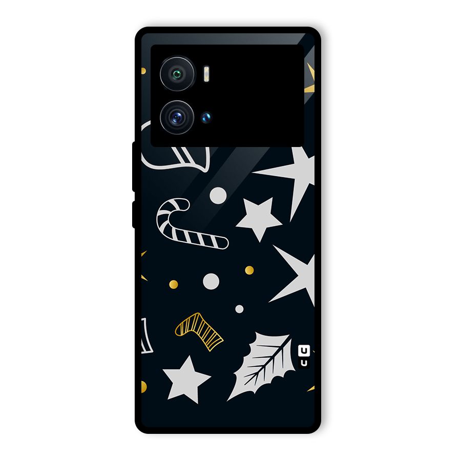 Christmas Special Pattern Glass Back Case for Vivo iQOO 9 Pro