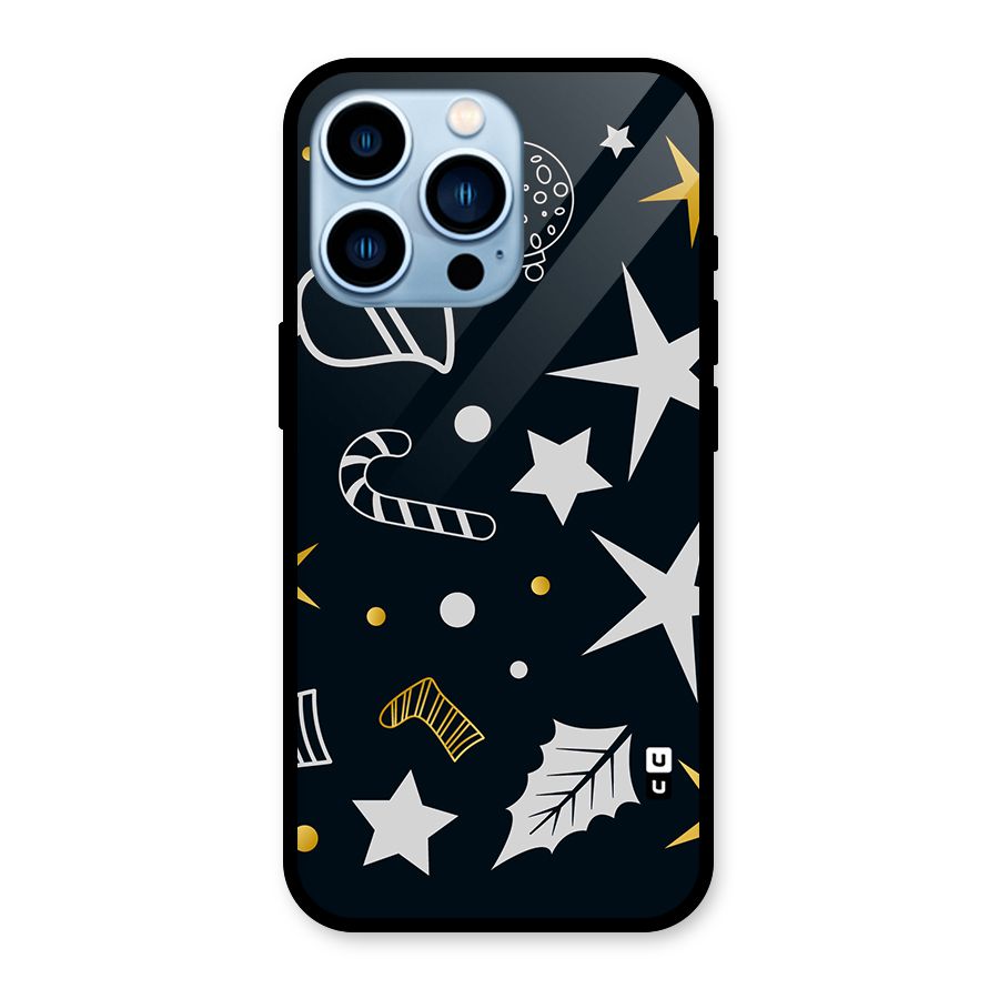 Christmas Special Pattern Glass Back Case for iPhone 13 Pro