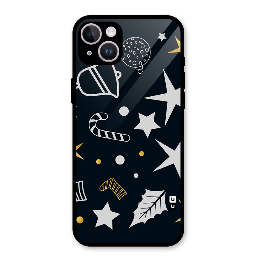 Christmas Special Pattern Glass Back Case for iPhone 14 Plus