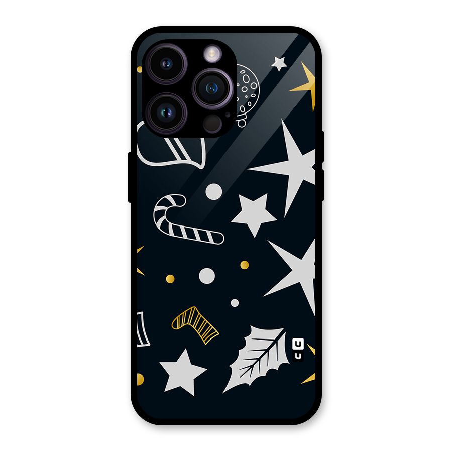 Christmas Special Pattern Glass Back Case for iPhone 14 Pro Max
