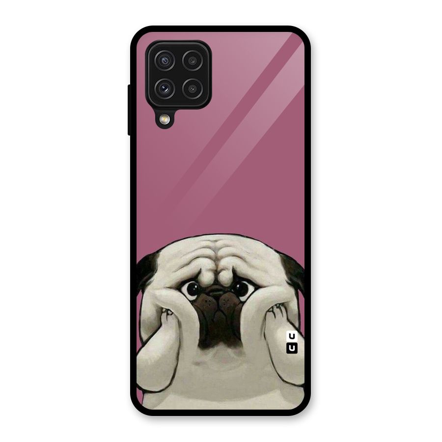 Chubby Doggo Glass Back Case for Galaxy A22 4G