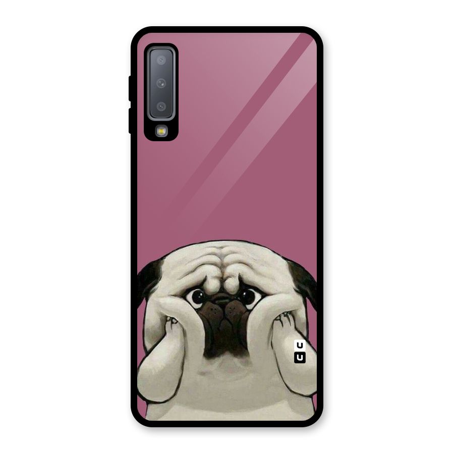 Chubby Doggo Glass Back Case for Galaxy A7 (2018)