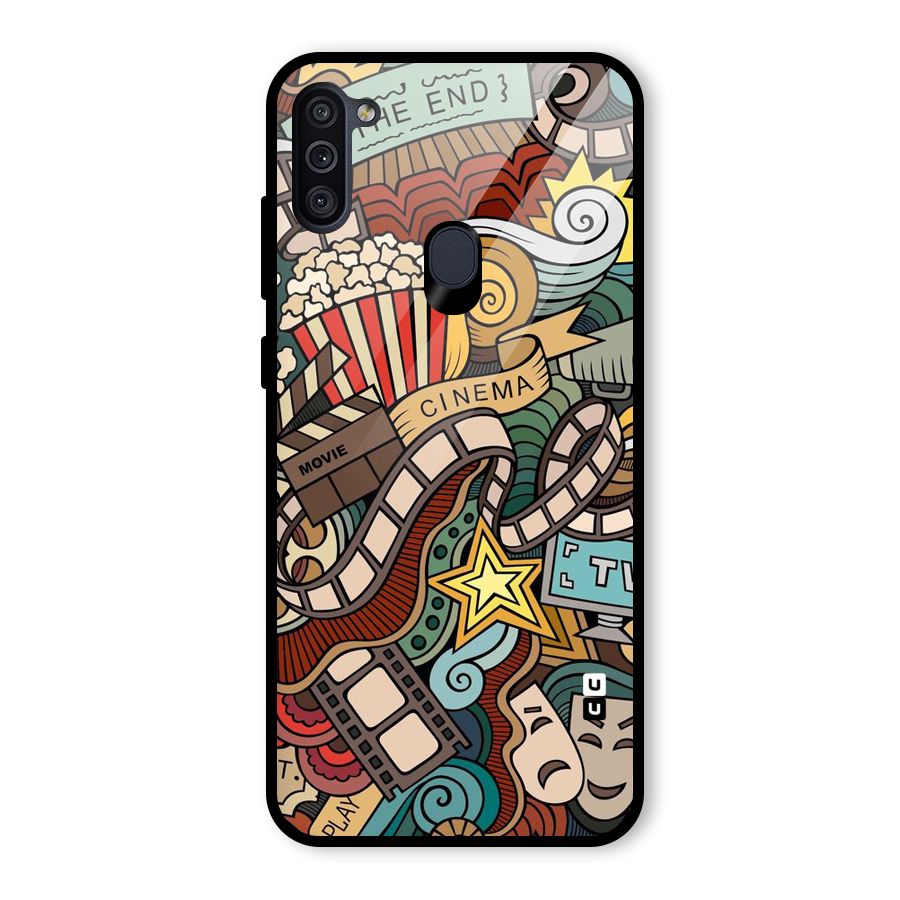 Cinematic Design Glass Back Case for Galaxy M11