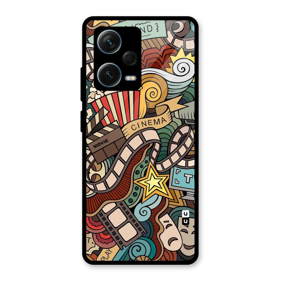 Cinematic Design Glass Back Case for Redmi Note 12 Pro Plus 5G