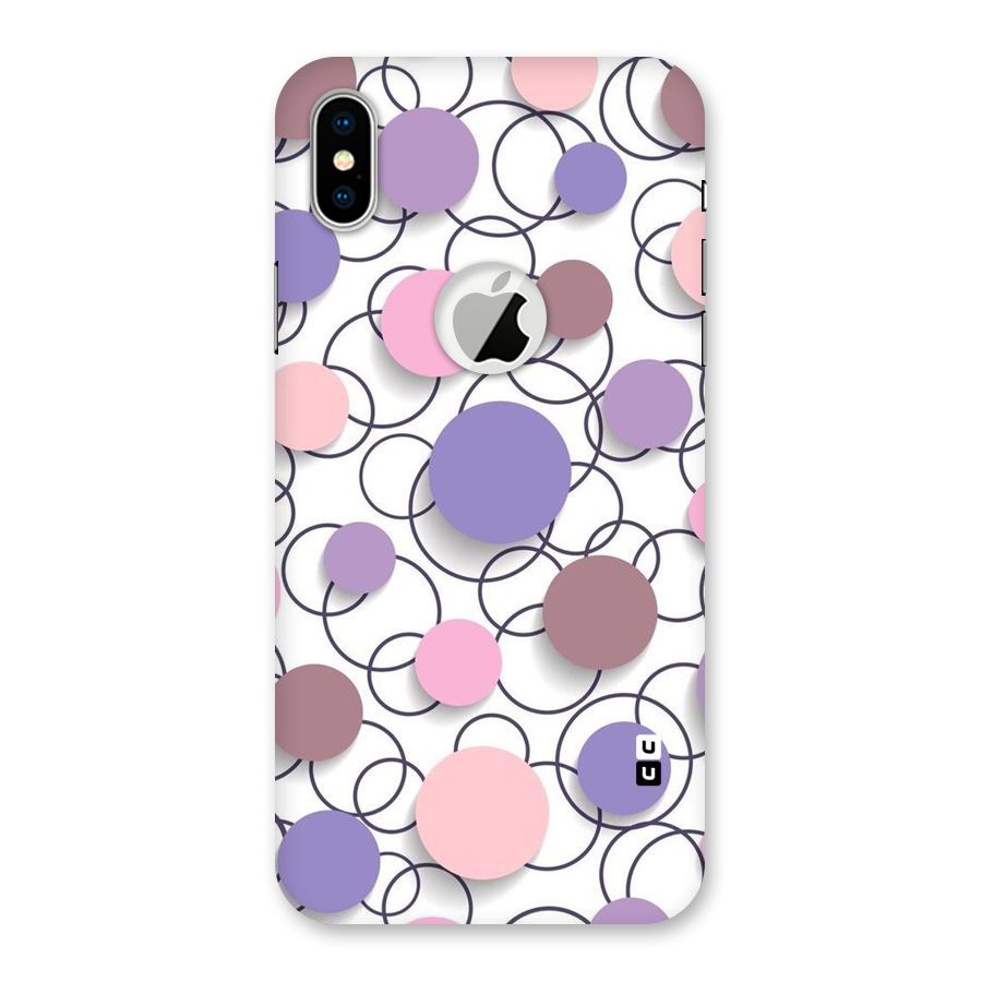 Circles And More Back Case for iPhone XS Logo Cut