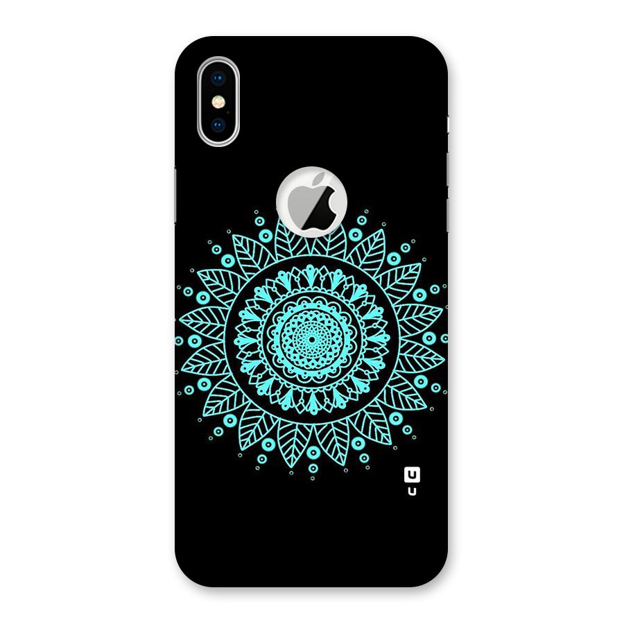 Circles Pattern Art Back Case for iPhone X Logo Cut