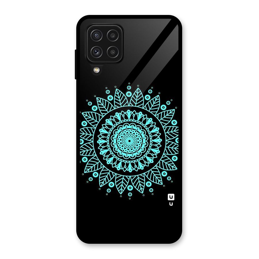 Circles Pattern Art Glass Back Case for Galaxy A22 4G