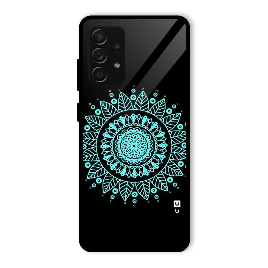 Circles Pattern Art Glass Back Case for Galaxy A53 5G