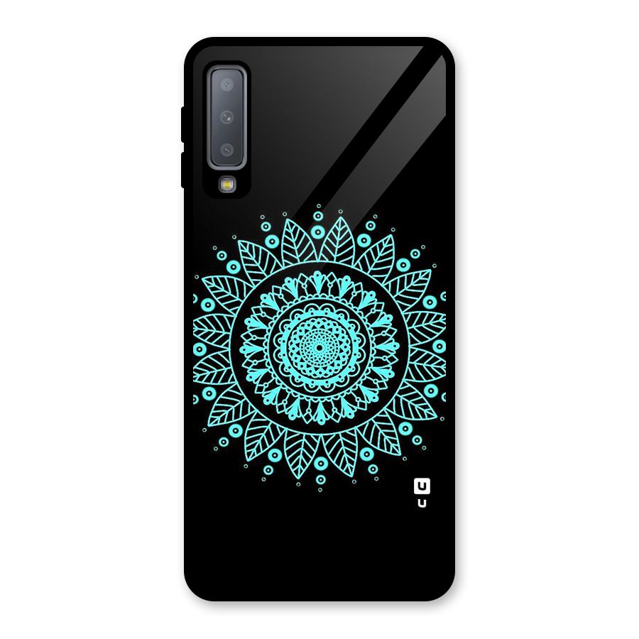 Circles Pattern Art Glass Back Case for Galaxy A7 (2018)