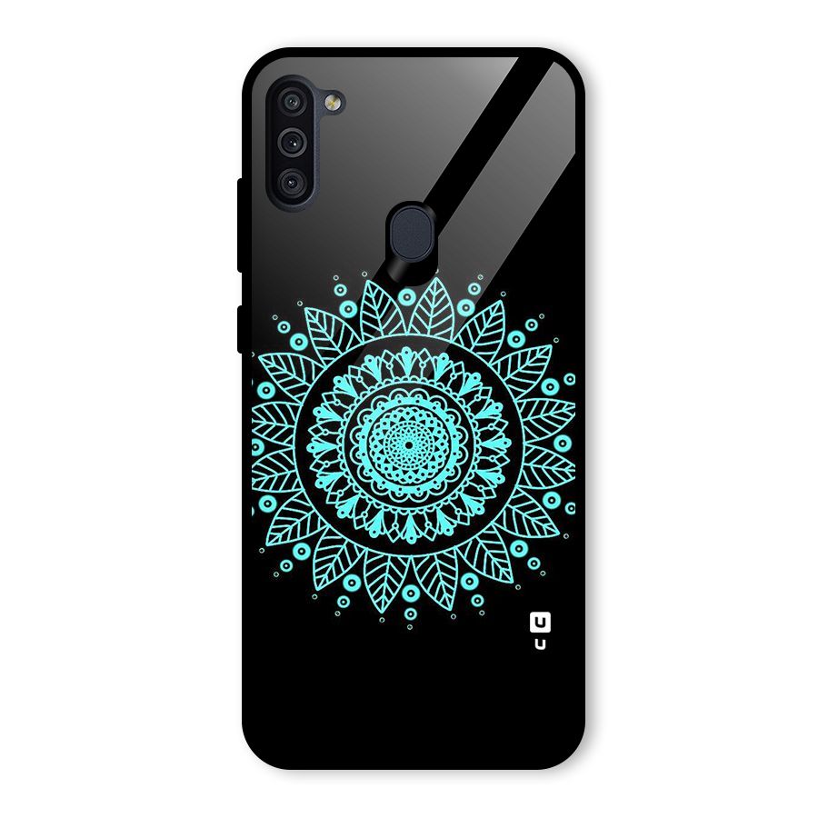 Circles Pattern Art Glass Back Case for Galaxy M11