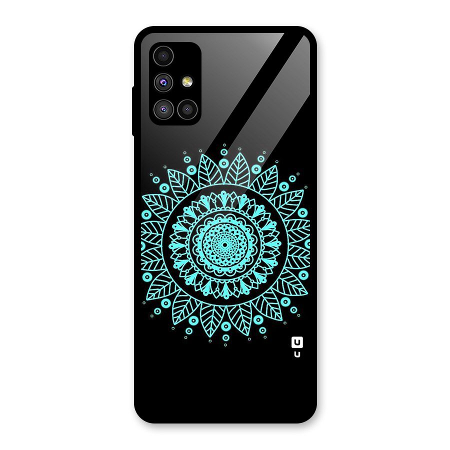 Circles Pattern Art Glass Back Case for Galaxy M51