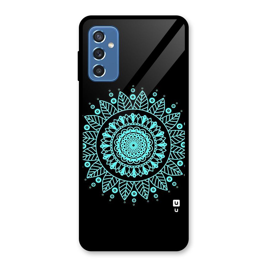 Circles Pattern Art Glass Back Case for Galaxy M52 5G