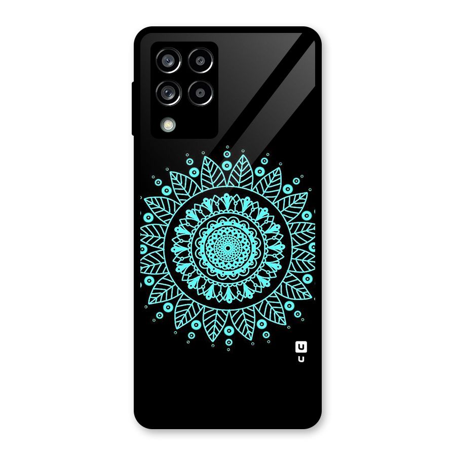 Circles Pattern Art Glass Back Case for Galaxy M53 5G