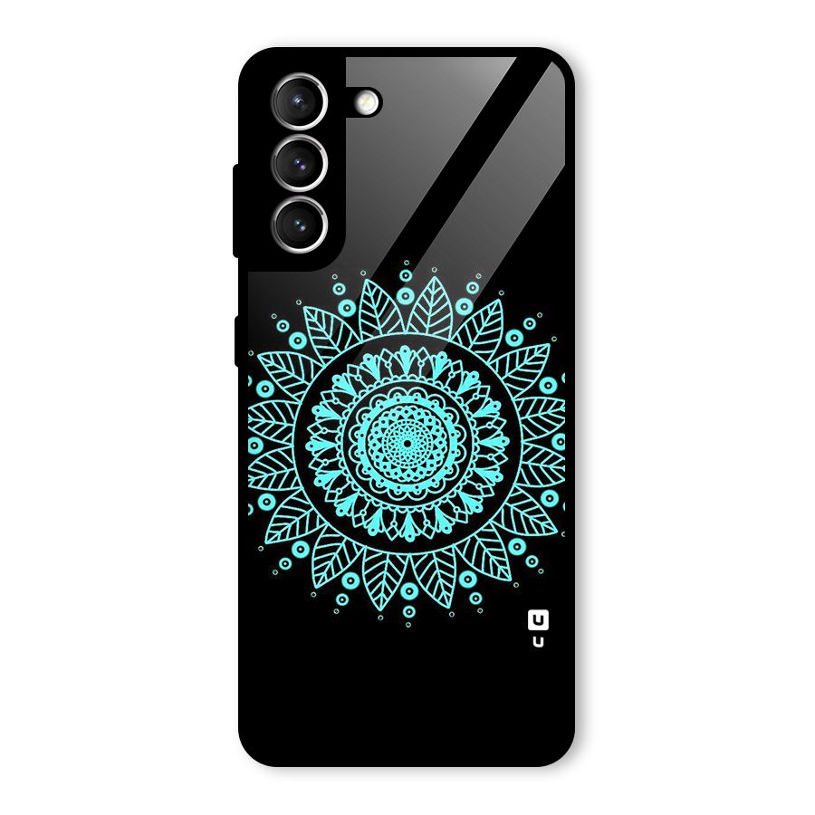 Circles Pattern Art Glass Back Case for Galaxy S21 5G