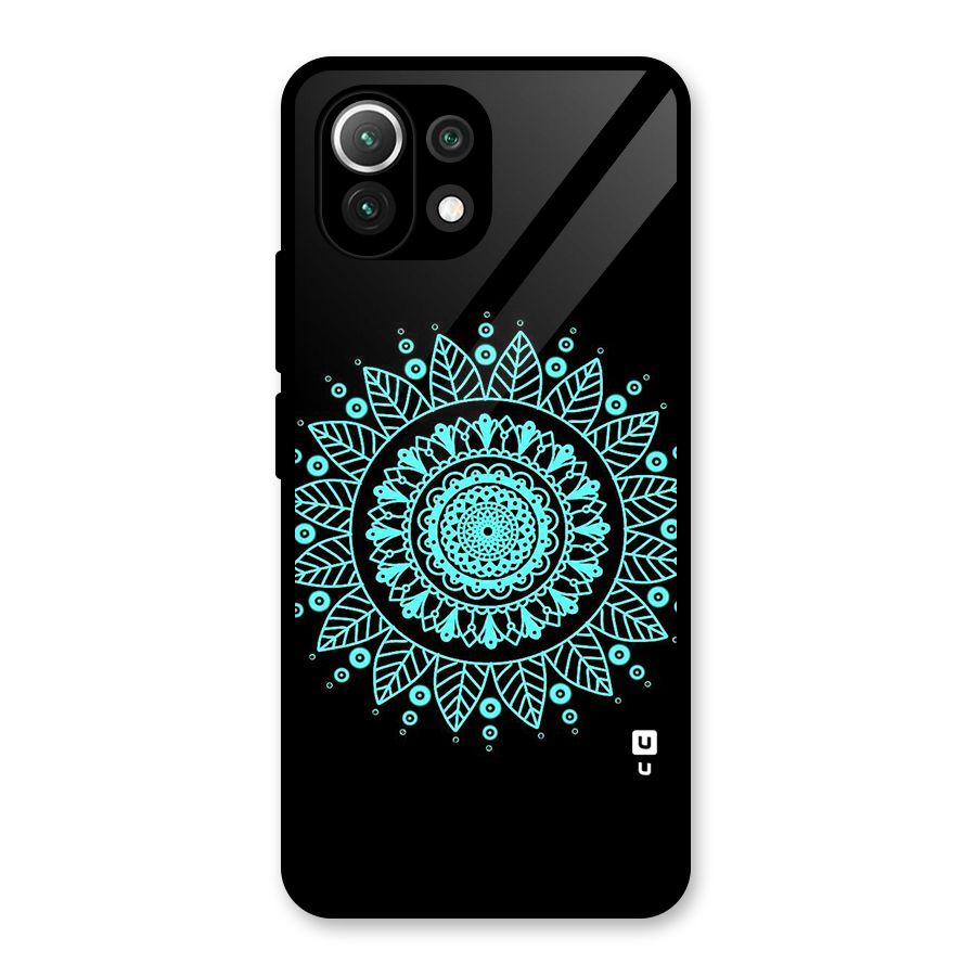 Circles Pattern Art Glass Back Case for Mi 11 Lite NE 5G