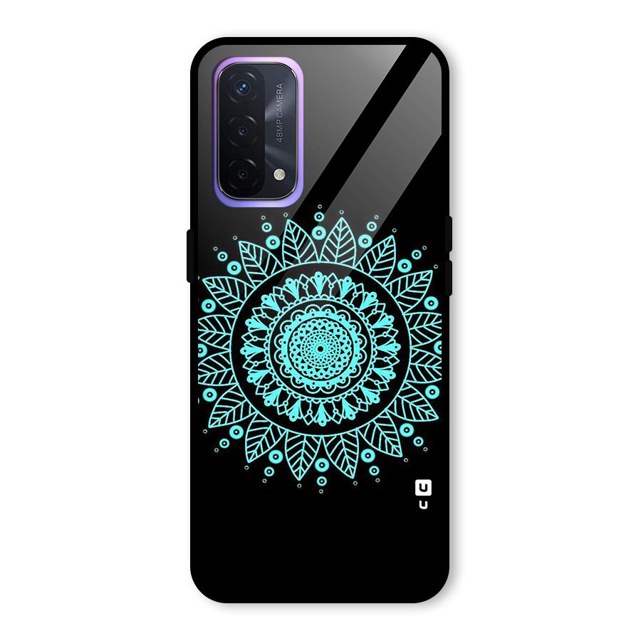 Circles Pattern Art Glass Back Case for Oppo A74 5G