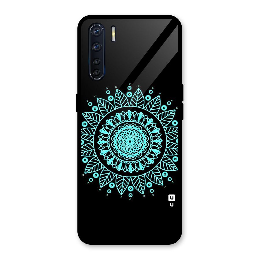 Circles Pattern Art Glass Back Case for Oppo F15