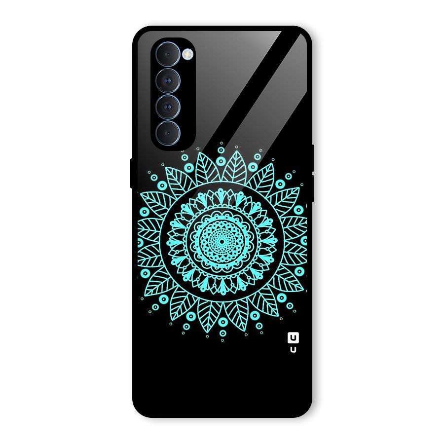 Circles Pattern Art Glass Back Case for Oppo Reno4 Pro