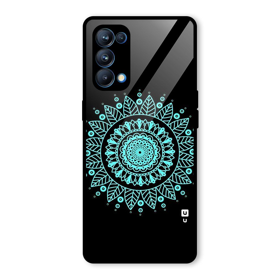 Circles Pattern Art Glass Back Case for Oppo Reno5 Pro 5G