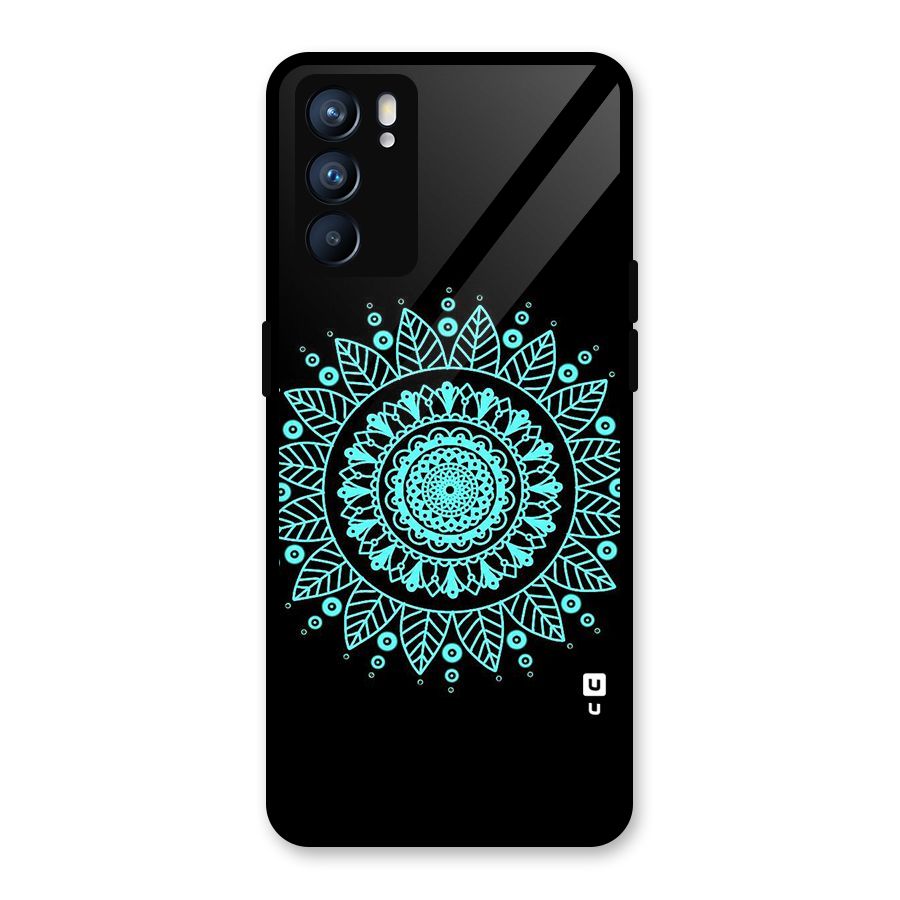 Circles Pattern Art Glass Back Case for Oppo Reno6 5G