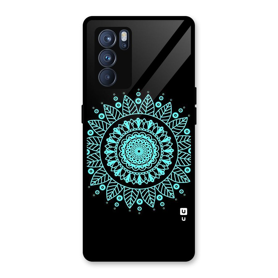 Circles Pattern Art Glass Back Case for Oppo Reno6 Pro 5G