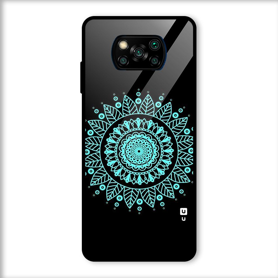 Circles Pattern Art Glass Back Case for Poco X3