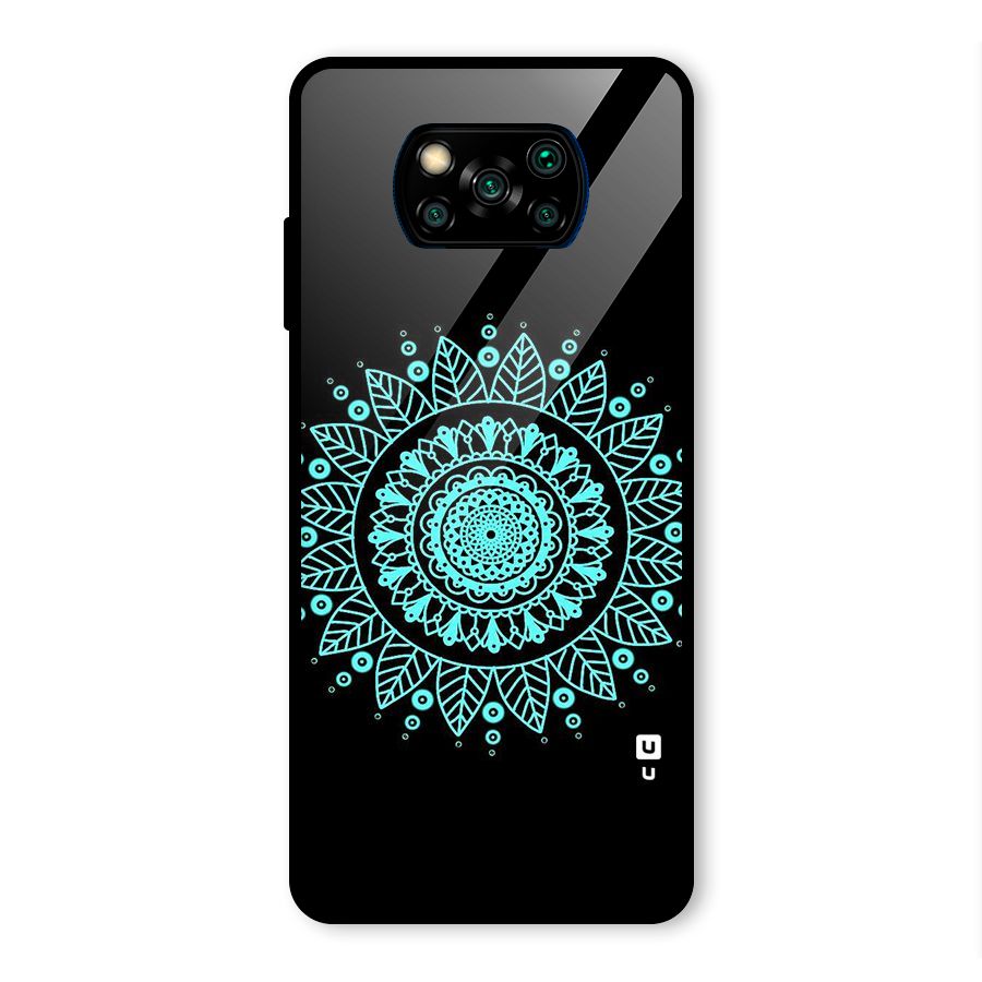 Circles Pattern Art Glass Back Case for Poco X3 Pro