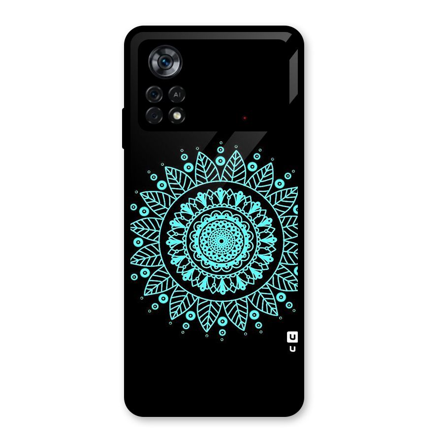 Circles Pattern Art Glass Back Case for Poco X4 Pro 5G