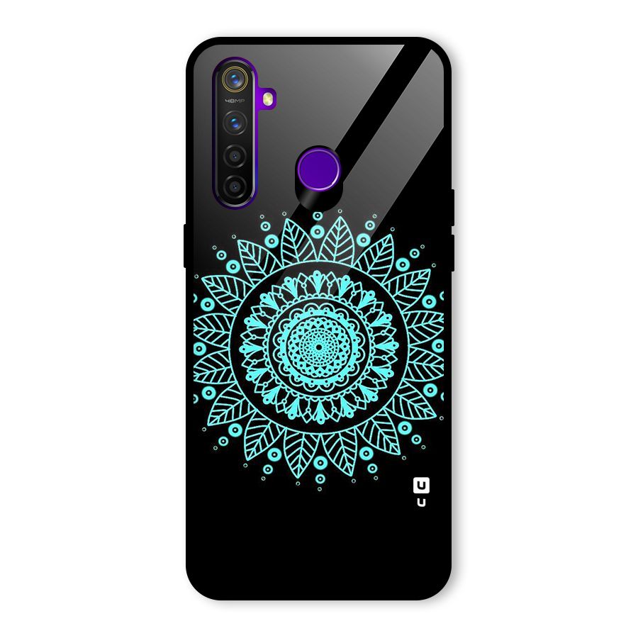 Circles Pattern Art Glass Back Case for Realme 5 Pro