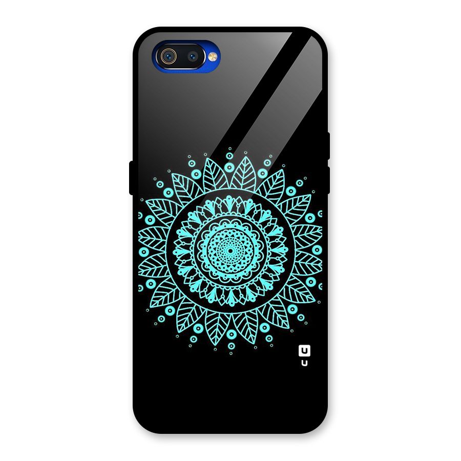 Circles Pattern Art Glass Back Case for Realme C2