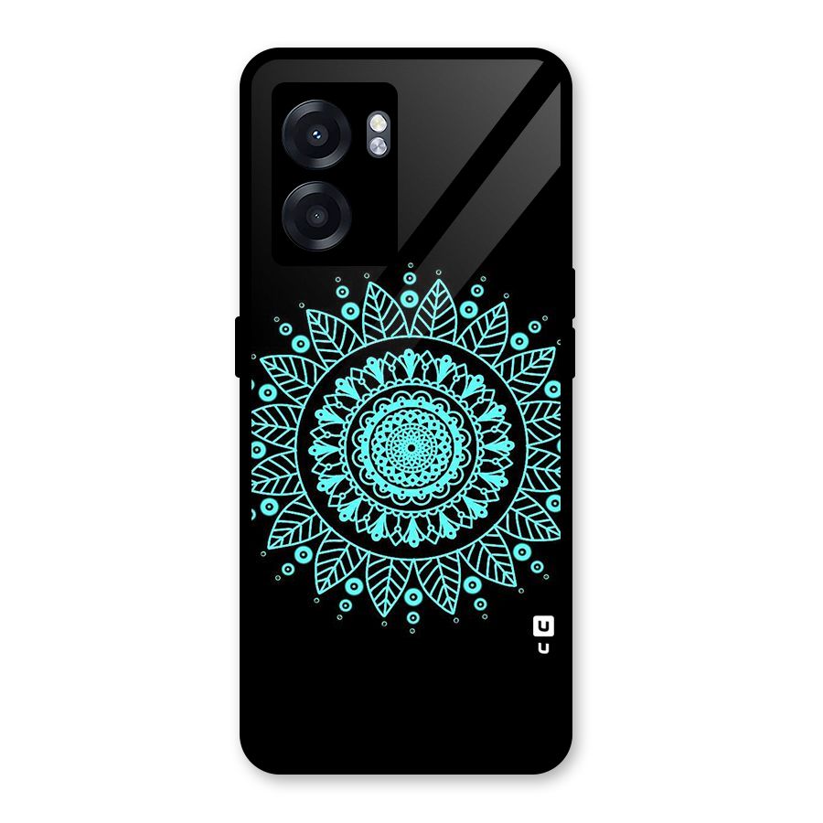 Circles Pattern Art Glass Back Case for Realme Narzo 50 5G