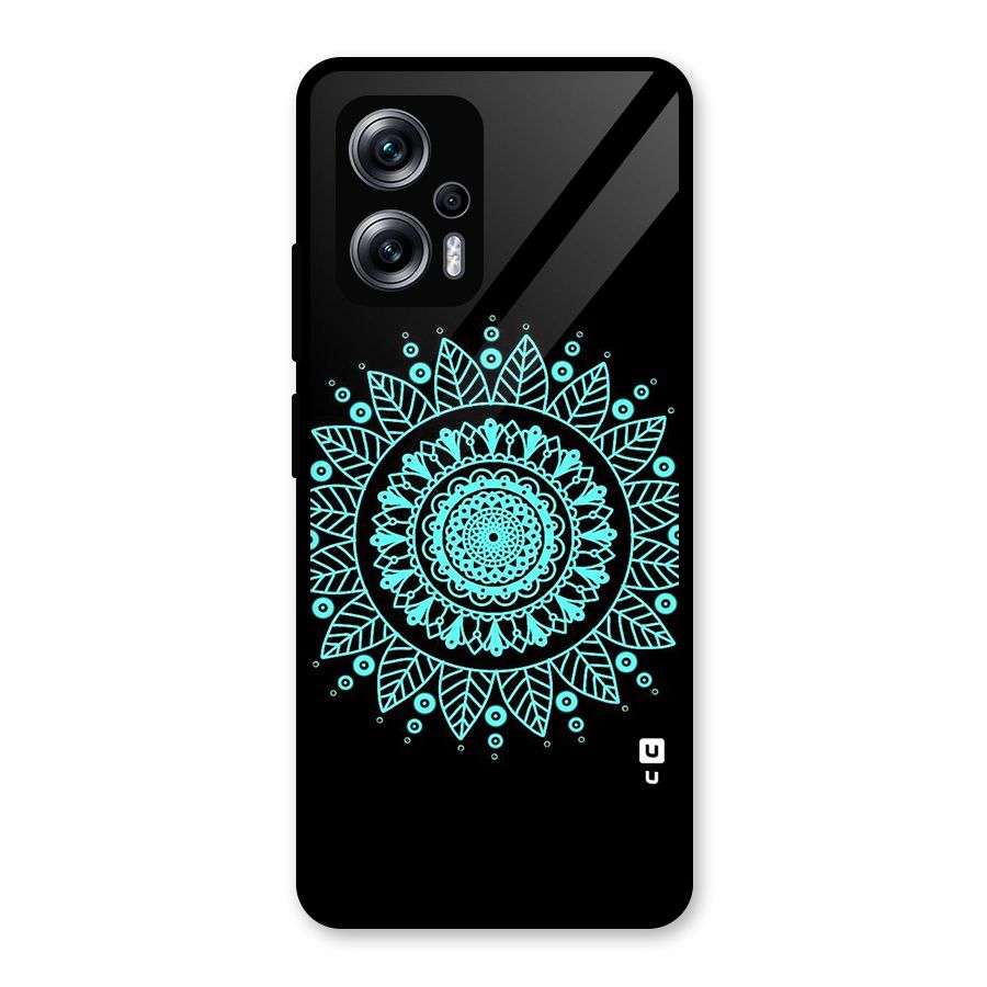 Circles Pattern Art Glass Back Case for Redmi K50i