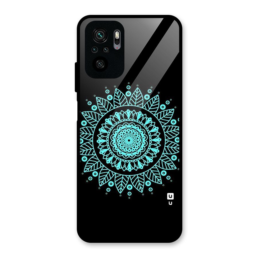 Circles Pattern Art Glass Back Case for Redmi Note 10S
