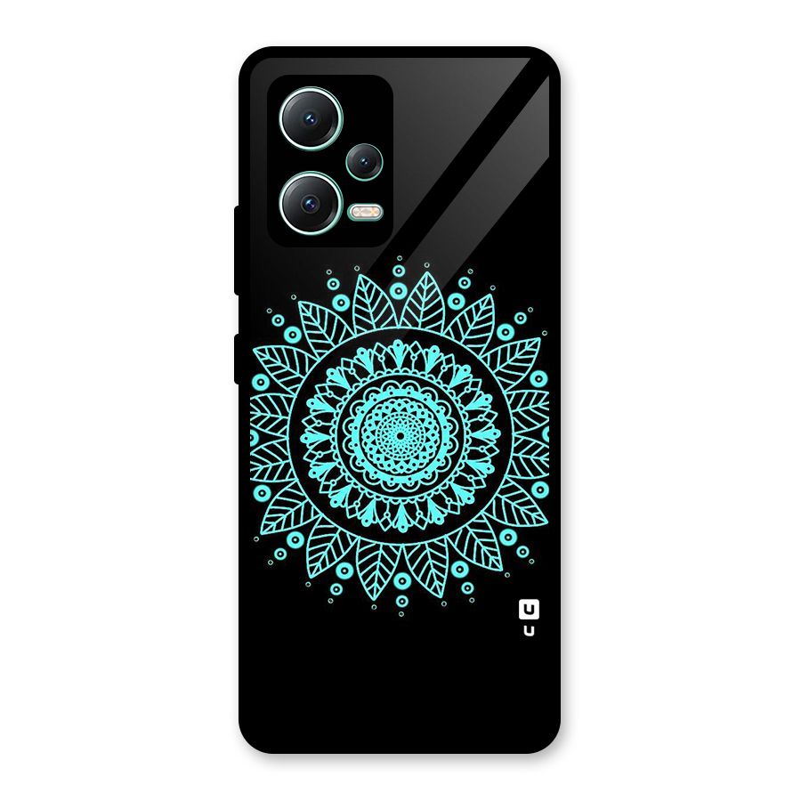 Circles Pattern Art Glass Back Case for Redmi Note 12 5G