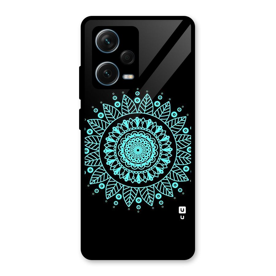Circles Pattern Art Glass Back Case for Redmi Note 12 Pro Plus 5G