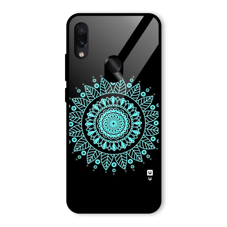 Circles Pattern Art Glass Back Case for Redmi Note 7