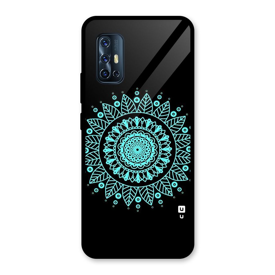 Circles Pattern Art Glass Back Case for Vivo V17