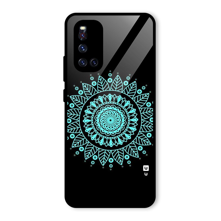 Circles Pattern Art Glass Back Case for Vivo V19
