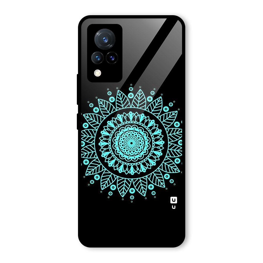 Circles Pattern Art Glass Back Case for Vivo V21 5G